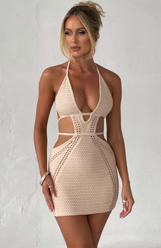 Selena Mini Dress - Cream - glavon