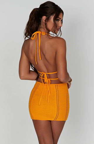 Selena Mini Dress - Tangerine - glavon