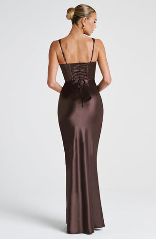 Shae Maxi Dress - Plum Brown - glavon