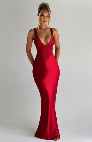 Shae Maxi Dress - Red - glavon