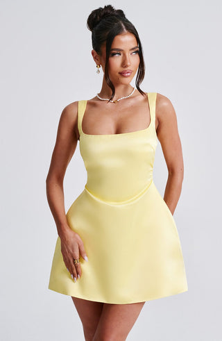 Sofie Mini Dress - Lemon - glavon