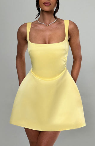 Sofie Mini Dress - Lemon - glavon