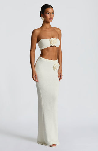 Sola Maxi Skirt - Ivory - glavon