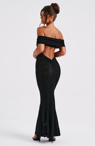Stephanie Maxi Dress - Black - glavon