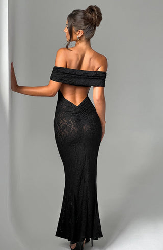 Stephanie Maxi Dress - Black - glavon