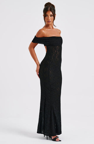 Stephanie Maxi Dress - Black - glavon