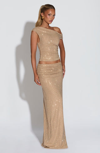 Sterling Maxi Skirt - Gold - glavon