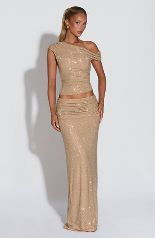 Sterling Maxi Skirt - Gold - glavon