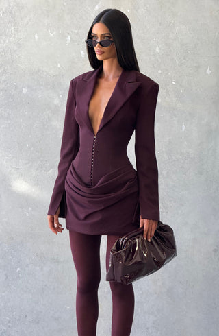 Susie Mini Dress - Plum - glavon