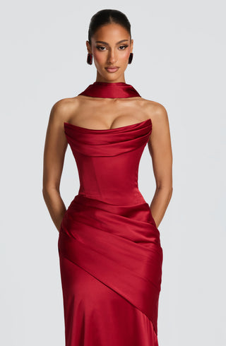 Sybil Scarf - Deep Red - glavon