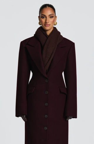 Talin Scarf - Plum Brown - glavon