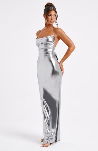 Talisa Maxi Dress - Gunmetal - glavon