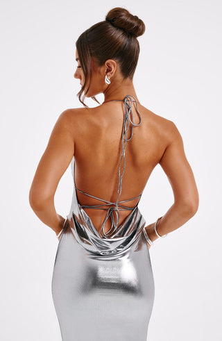 Talisa Maxi Dress - Gunmetal - glavon