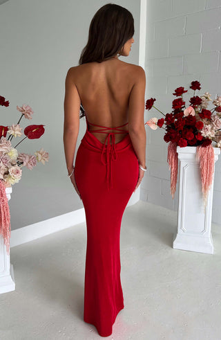 Talisa Maxi Dress - Red - glavon