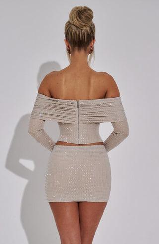 Tani Mini Skirt - Nude - glavon