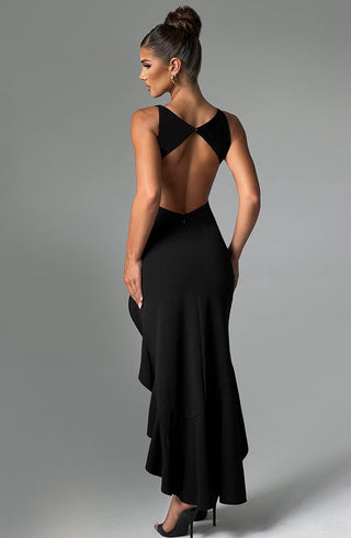 Theadora Maxi Dress - Black - glavon