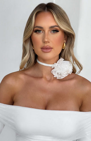 Tilli Floral Neck Tie - Ivory - glavon