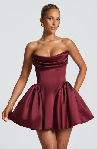 Trinity Mini Dress - Cherry Lacquer - glavon
