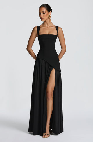 Tullulah Maxi Dress - Black - glavon