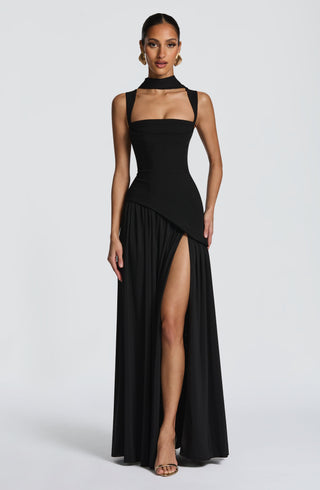 Tullulah Maxi Dress - Black - glavon