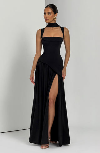 Tullulah Maxi Dress - Black - glavon