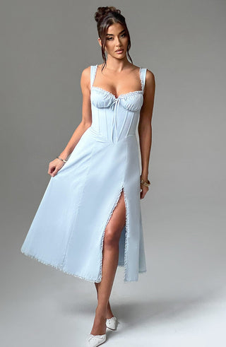 Ulrika Midi Dress - Blue - glavon