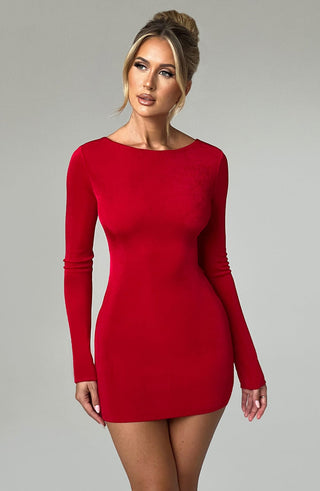 Una Mini Dress - Red - glavon