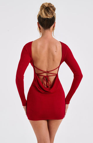 Una Mini Dress - Red - glavon