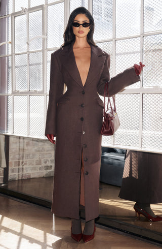 Ursula Coat - Plum Brown - glavon