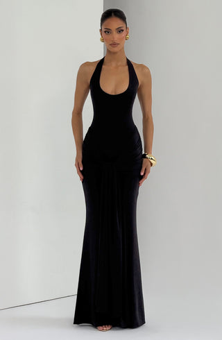 Veneda Maxi Dress - Black - glavon