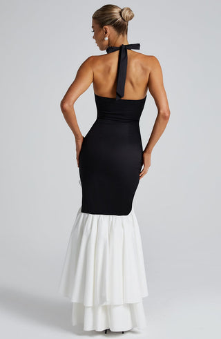 Veronique Maxi Dress - Black/White - glavon