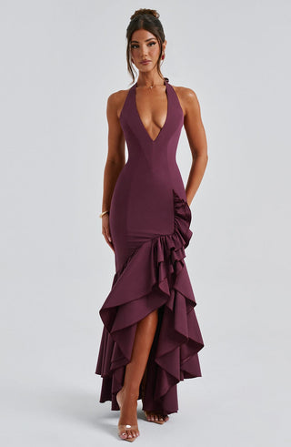 Veronique Maxi Dress - Cherry Lacquer - glavon