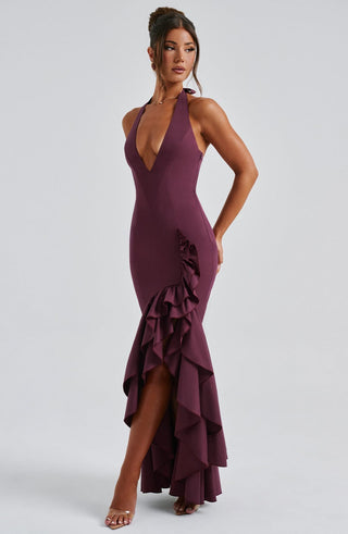 Veronique Maxi Dress - Cherry Lacquer - glavon