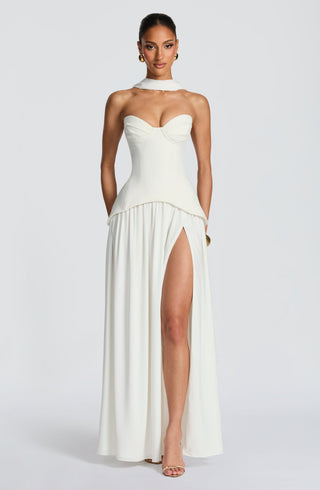 Vietta Maxi Dress - Ivory - glavon