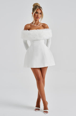 Villanelle Mini Dress - Ivory - glavon