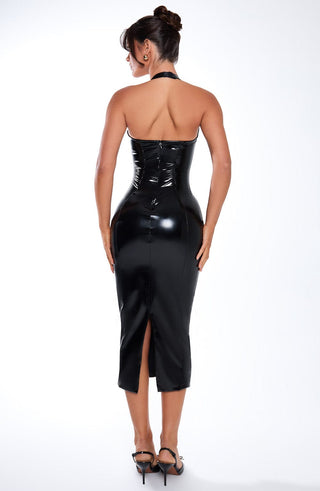 Violette Midi Dress - Black - glavon