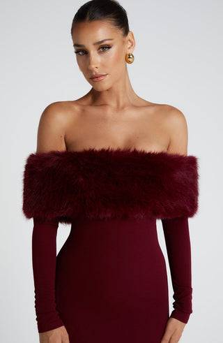 Vittoria Midi Dress - Wine - glavon