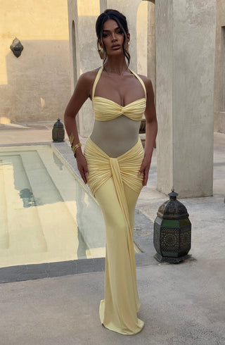Vixen Maxi Dress - Lemon - glavon