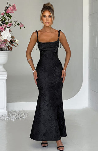 Whitney Maxi Dress - Black - glavon