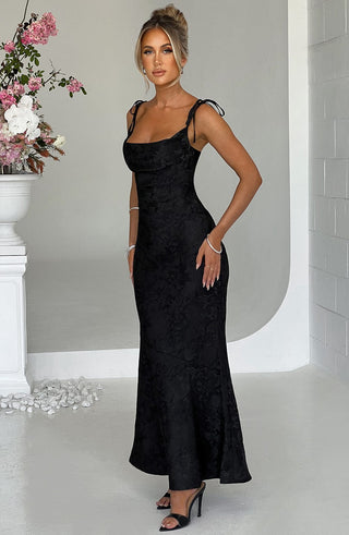 Whitney Maxi Dress - Black - glavon