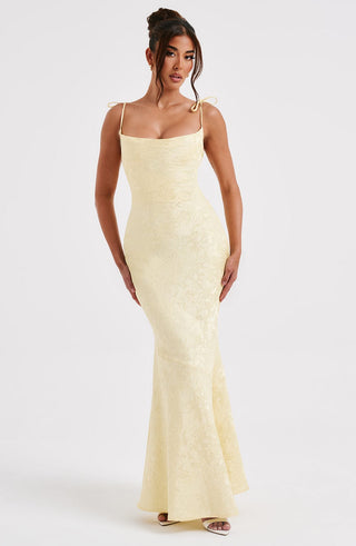 Whitney Maxi Dress - Lemon - glavon