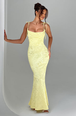 Whitney Maxi Dress - Lemon - glavon