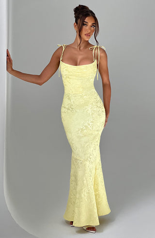 Whitney Maxi Dress - Lemon - glavon