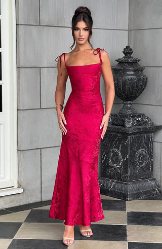 Whitney Maxi Dress - Red - glavon