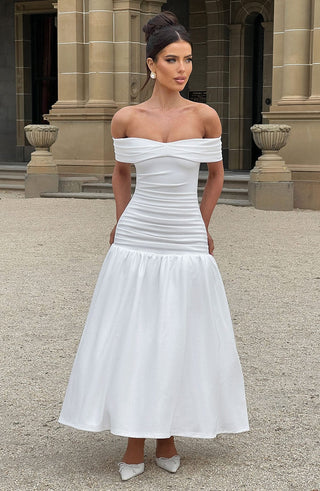 Wilhelmina Midaxi Dress - Ivory - glavon