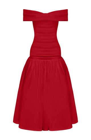 Wilhelmina Midaxi Dress - Red - glavon