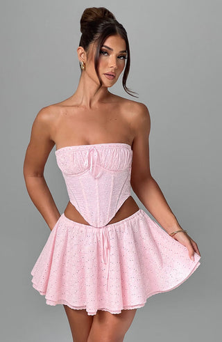 Winnie Mini Skirt - Blush - glavon