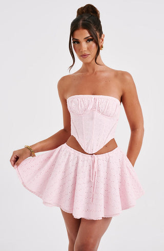 Winnie Mini Skirt - Blush - glavon