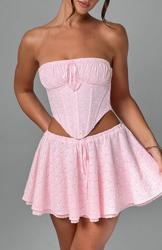 Winnie Mini Skirt - Blush - glavon
