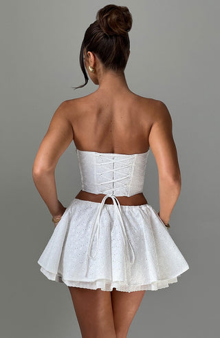 Winnie Mini Skirt - Ivory - glavon